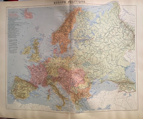 Carta geografica europa - ",