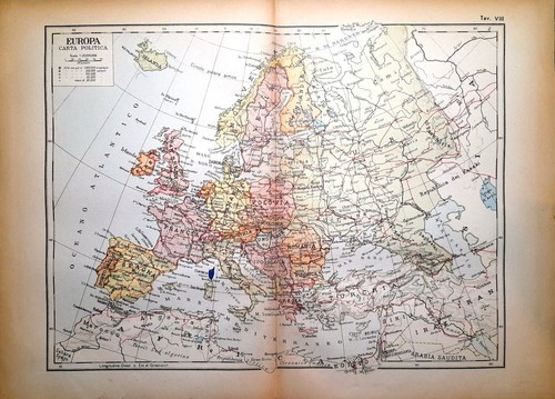 Carta geografica antica - , europa