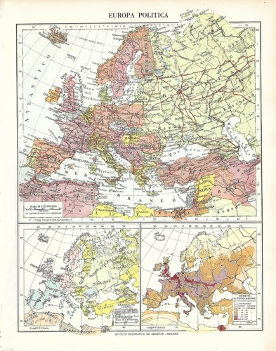 Carta geografica europa - geografica,