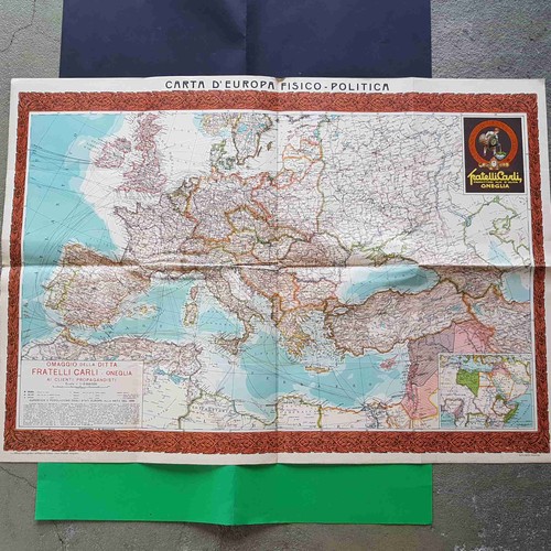 Carta europa fisico politica - d'europa,