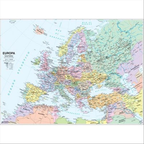 Carta geografica europa - carta,