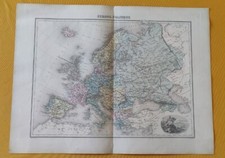 ANTICA CARTA GEOGRAFICA EUROPA