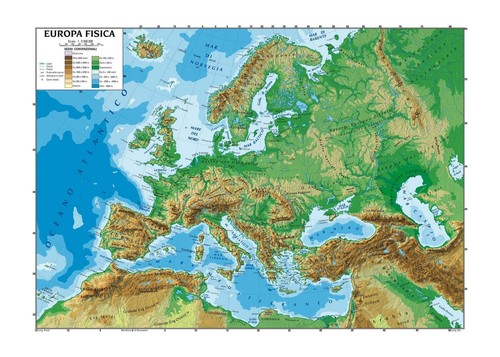 Carta geografica murale - geografica,